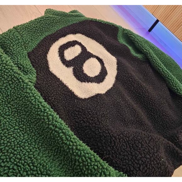 Green Stussy Reversible 8-Ball Fleece (RARE DS) - Picture 1 of 7